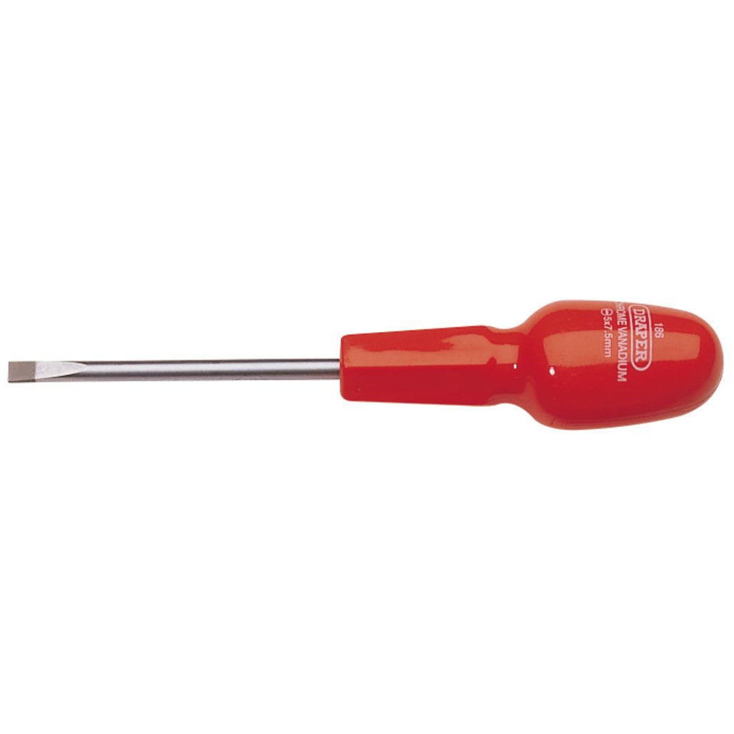 Draper Plain Slot Flared Tip Cabinet Pattern Screwdriver, 5 x 75mm (Sold Loose)  19830