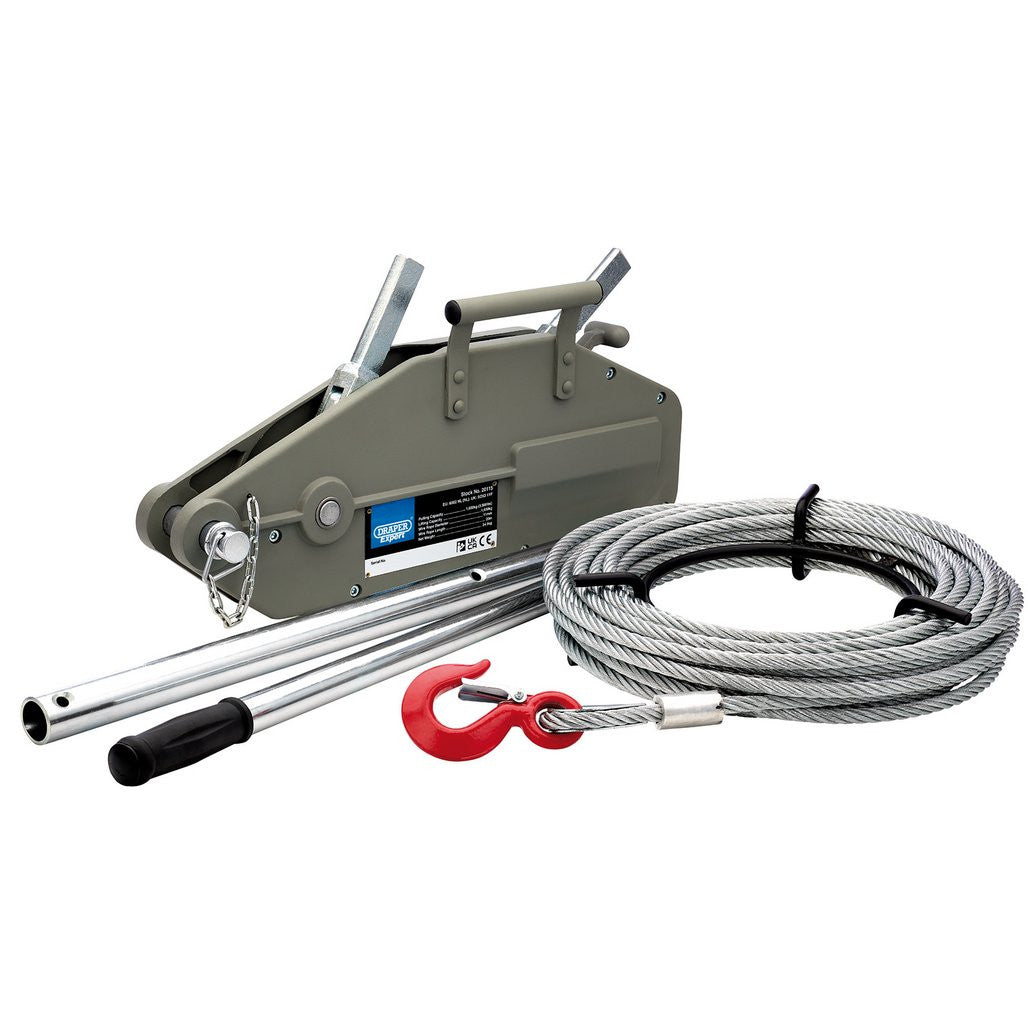 Draper Expert Wire Rope Puller, 1600kg 20115
