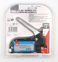 Hilka 3 in 1 Staple Gun with 600 Staples 20150301