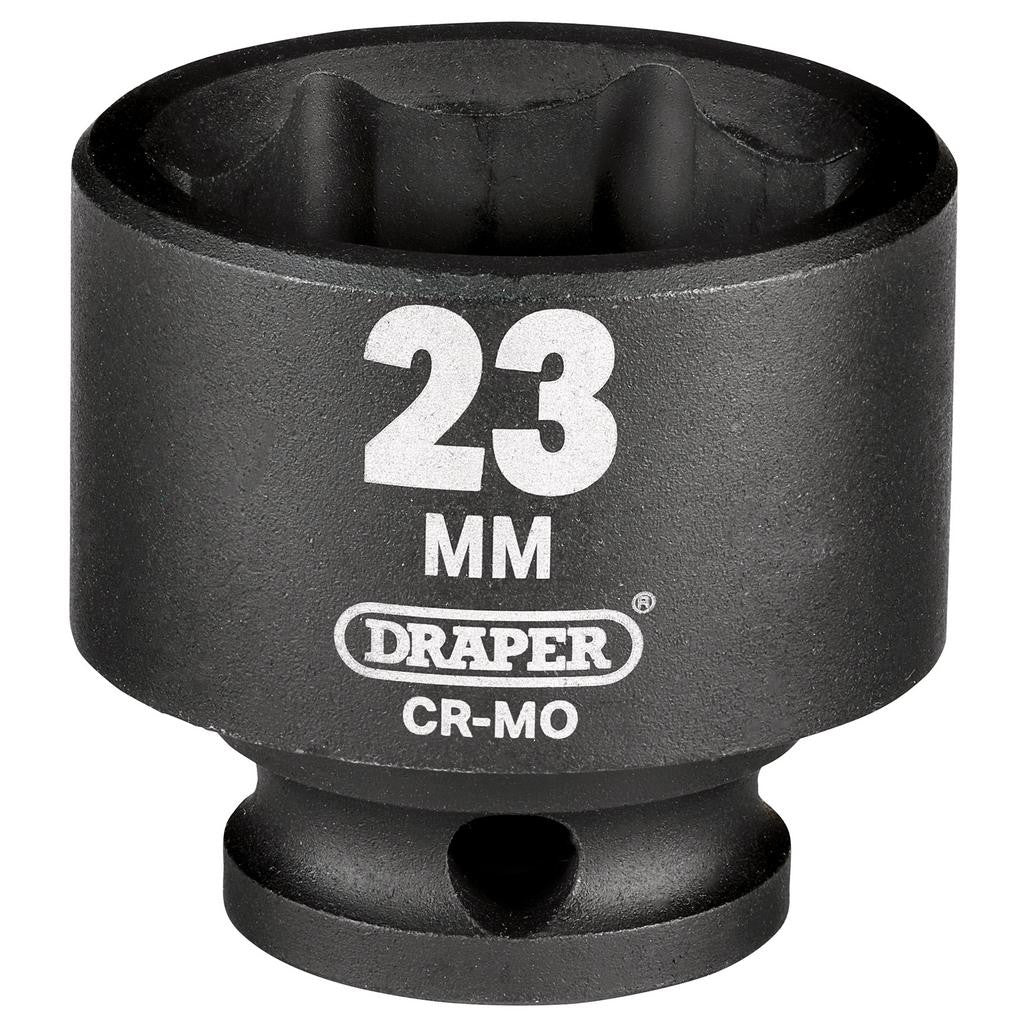 Draper Hi-TORQ® Impact Socket, 3/8" Sq. Dr., 23mm  20172
