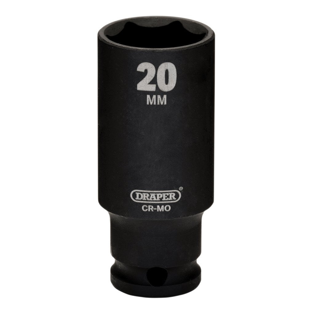 Draper HI-TORQ® Metric Deep Impact Socket, 3/8" Sq. Dr., 20mm   20176