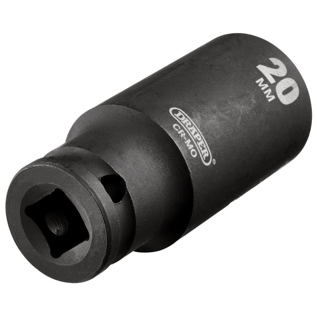Draper HI-TORQ® Metric Deep Impact Socket, 3/8" Sq. Dr., 20mm   20176