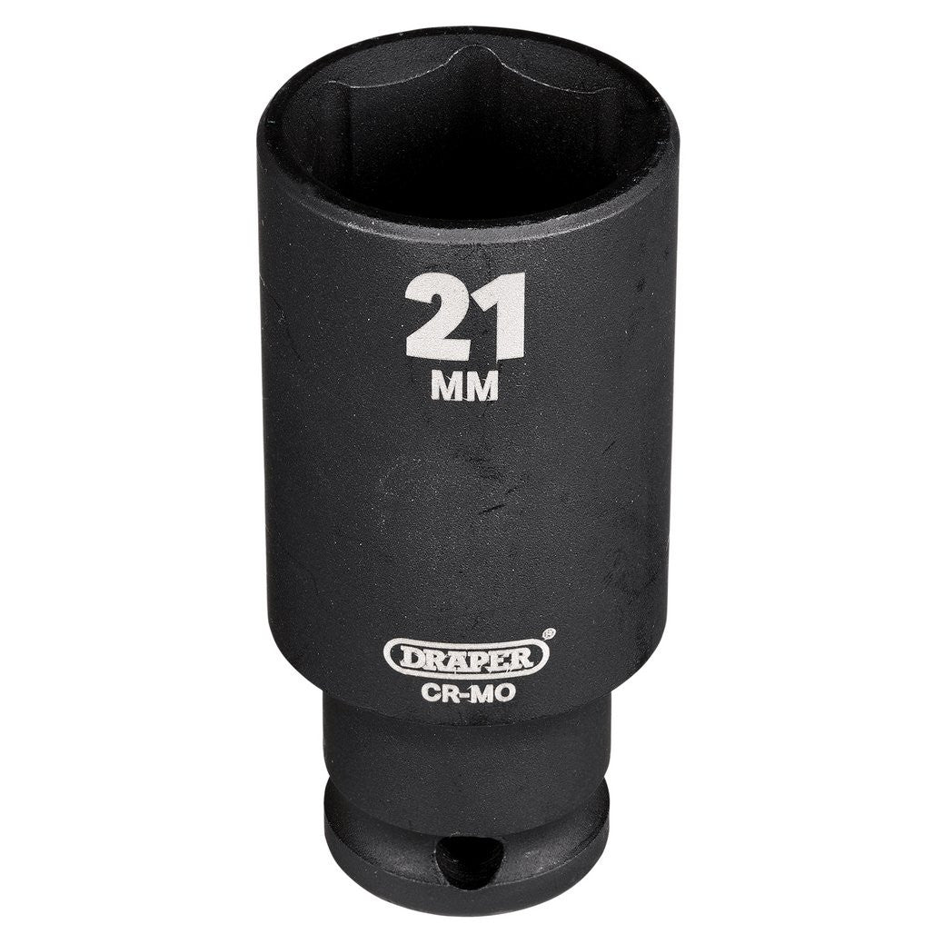 Draper HI-TORQ® Metric Deep Impact Socket, 3/8" Sq. Dr., 21mm   20177