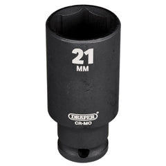 Draper HI-TORQ® Metric Deep Impact Socket, 3/8" Sq. Dr., 21mm   20177