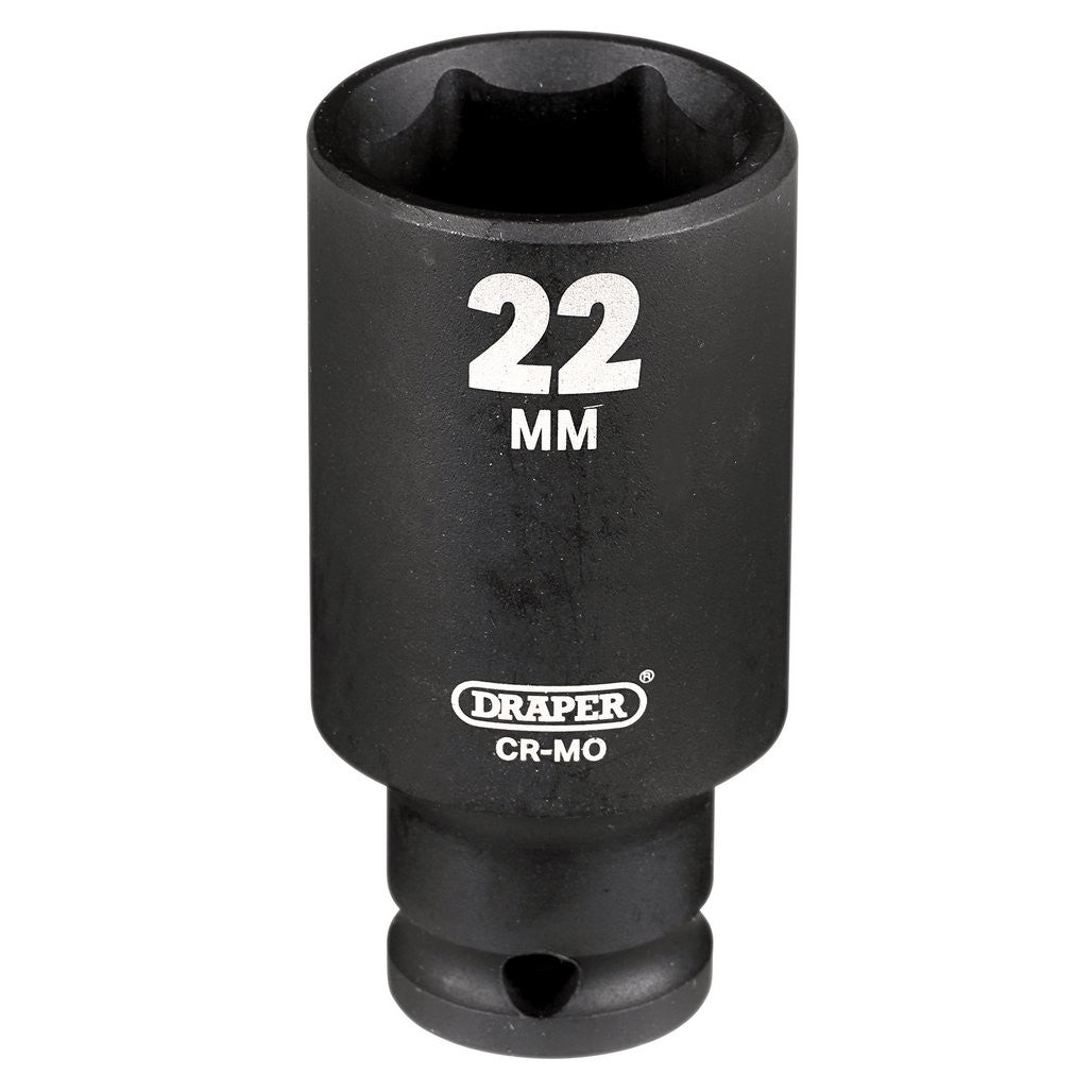 Draper HI-TORQ® Metric Deep Impact Socket, 3/8" Sq. Dr., 22mm   20180