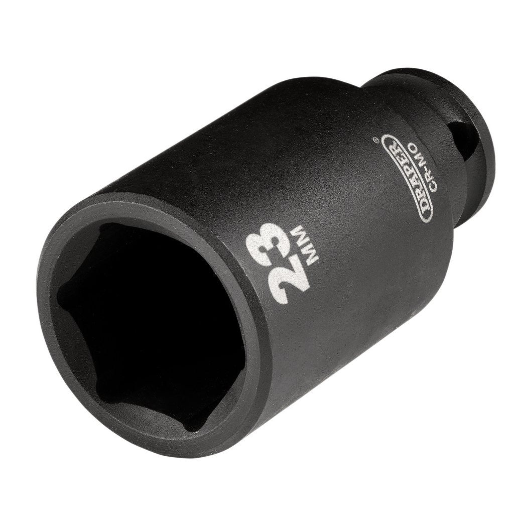 Draper HI-TORQ® Metric Deep Impact Socket, 3/8" Sq. Dr., 23mm   20181