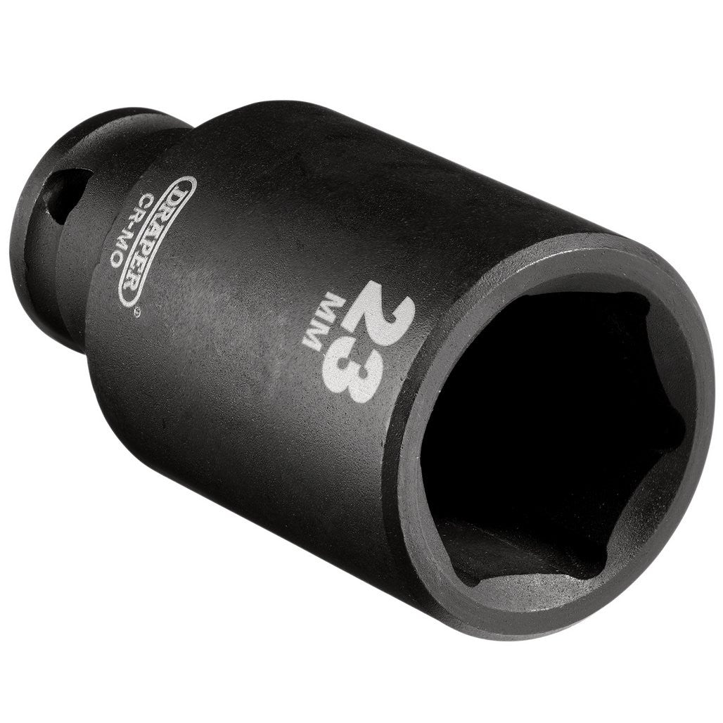 Draper HI-TORQ® Metric Deep Impact Socket, 3/8" Sq. Dr., 23mm   20181