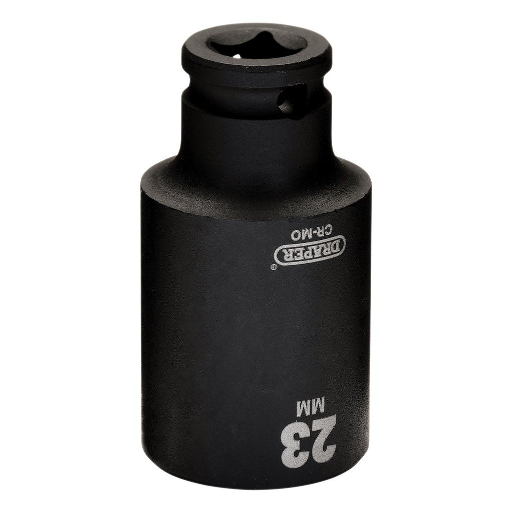Draper HI-TORQ® Metric Deep Impact Socket, 3/8" Sq. Dr., 23mm   20181
