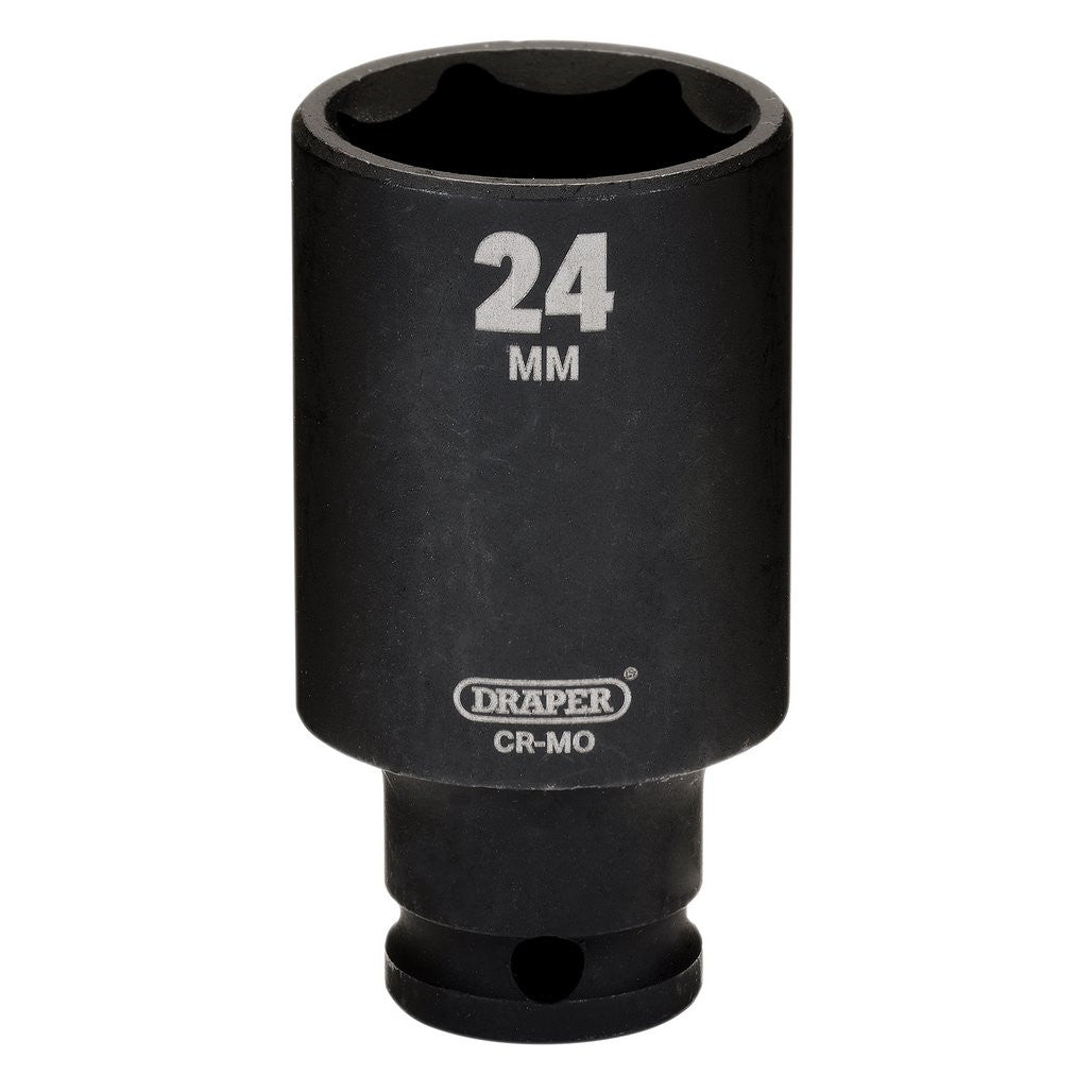 Draper HI-TORQ® Metric Deep Impact Socket, 3/8" Sq. Dr., 24mm   20182