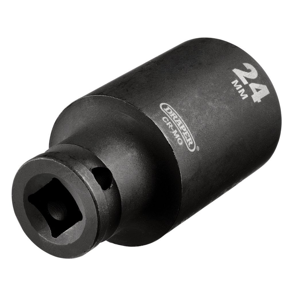 Draper HI-TORQ® Metric Deep Impact Socket, 3/8" Sq. Dr., 24mm   20182
