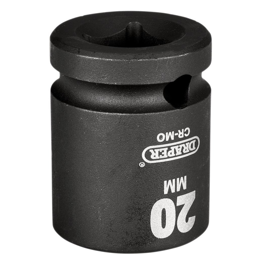 Draper Hi-TORQ® Impact Socket, 1/2" Sq. Dr., 20mm  20184