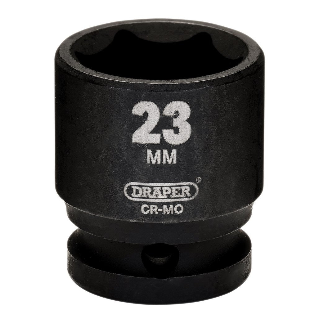 Draper HI-TORQ® Metric Impact Socket, 1/2" Sq. Dr., 23mm   20185