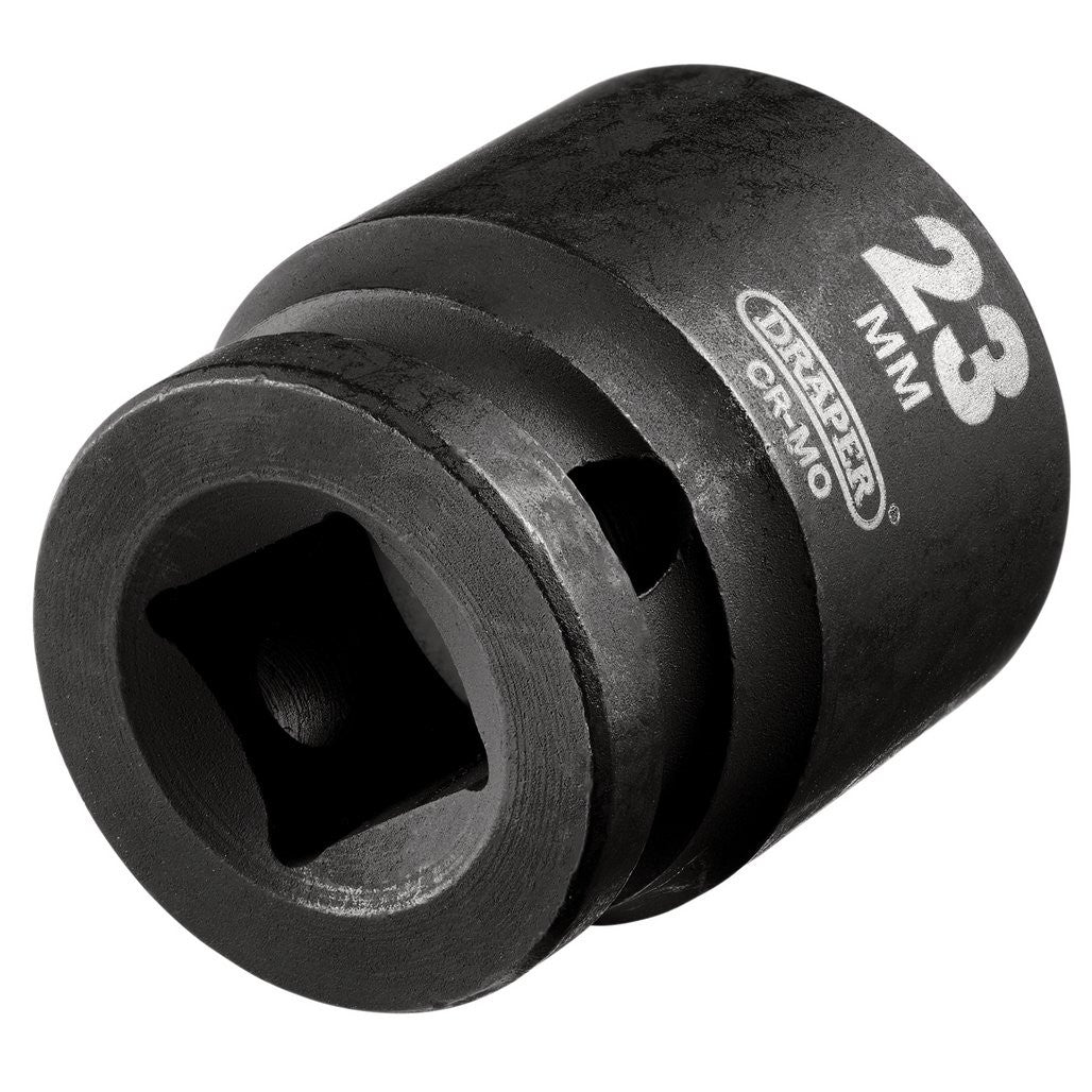 Draper HI-TORQ® Metric Impact Socket, 1/2" Sq. Dr., 23mm   20185