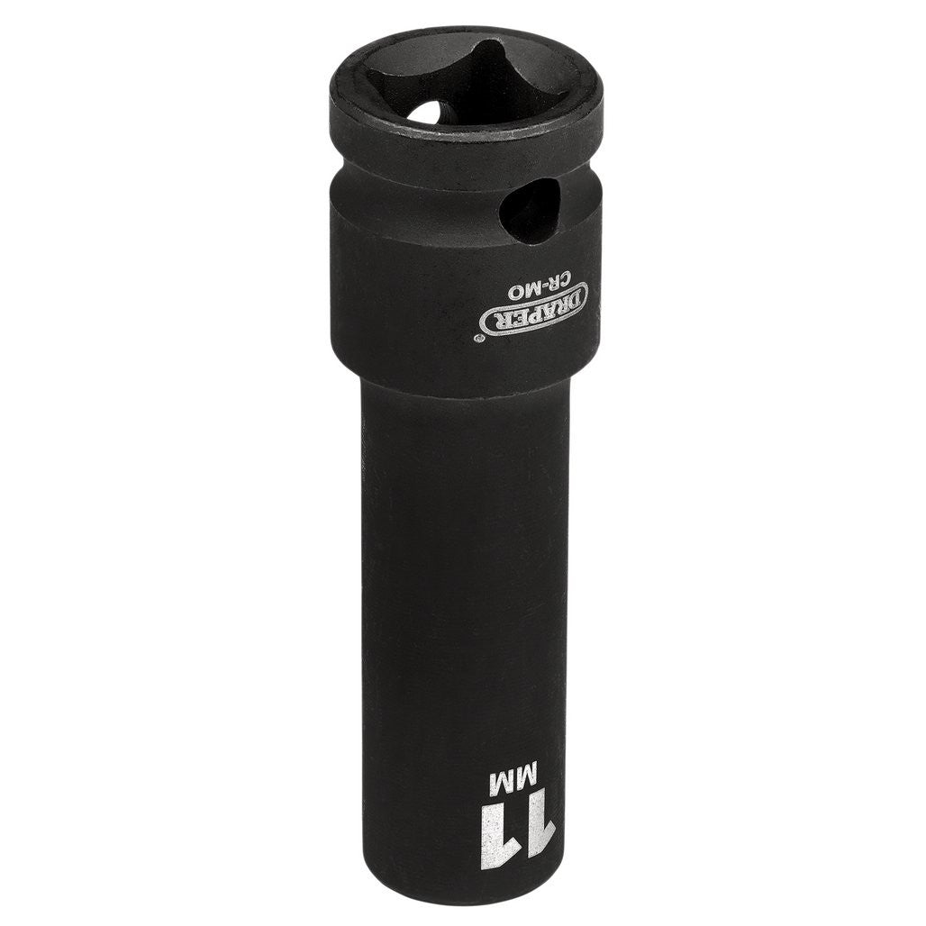 Draper Hi-TORQ® Deep Impact Socket, 1/2" Sq. Dr., 11mm  20190