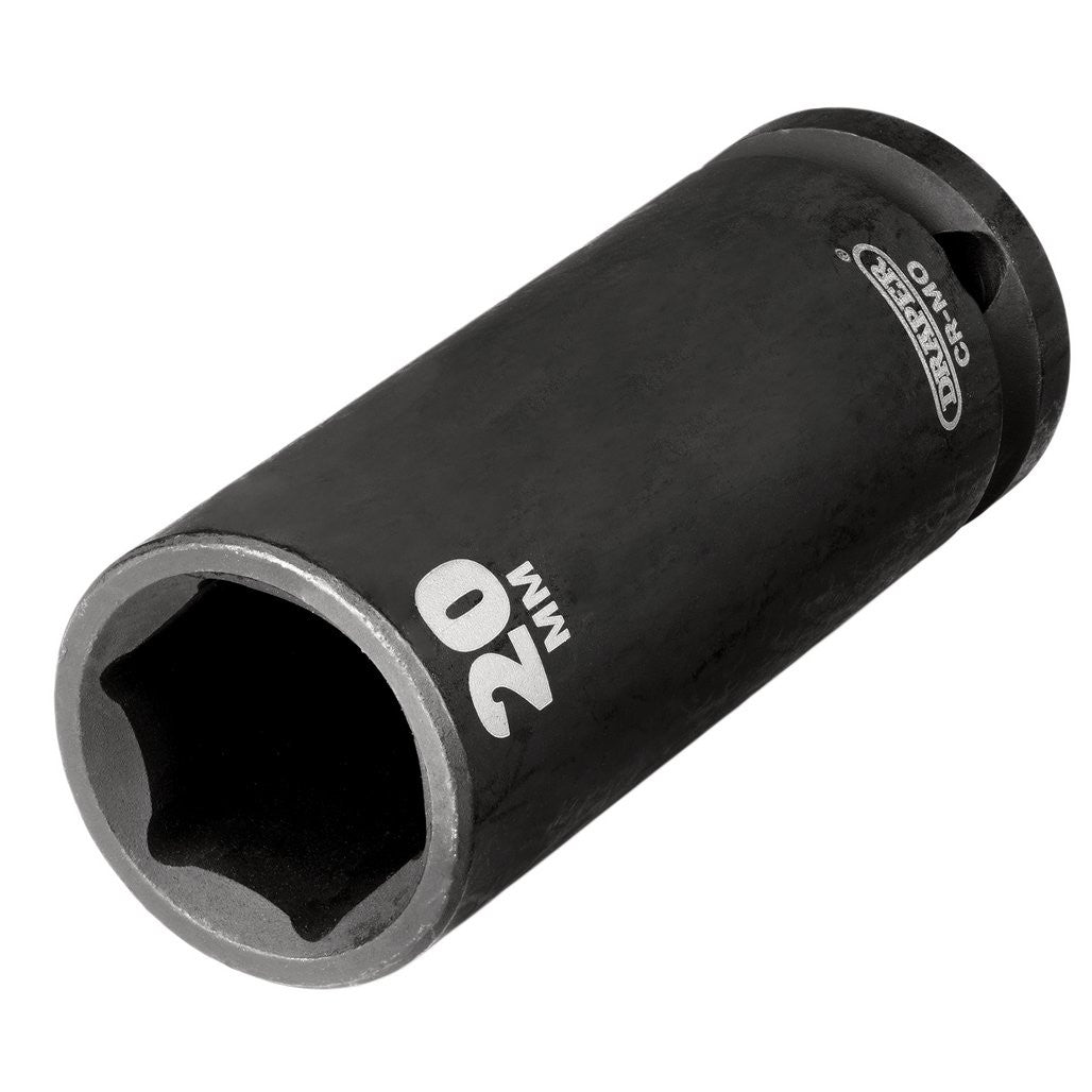 Draper Hi-TORQ® Deep Impact Socket, 1/2" Sq. Dr., 20mm  20191