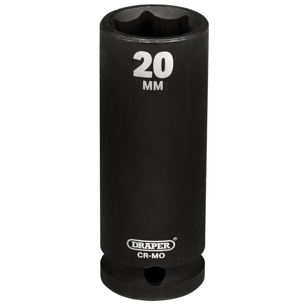 Draper Hi-TORQ® Deep Impact Socket, 1/2" Sq. Dr., 20mm  20191