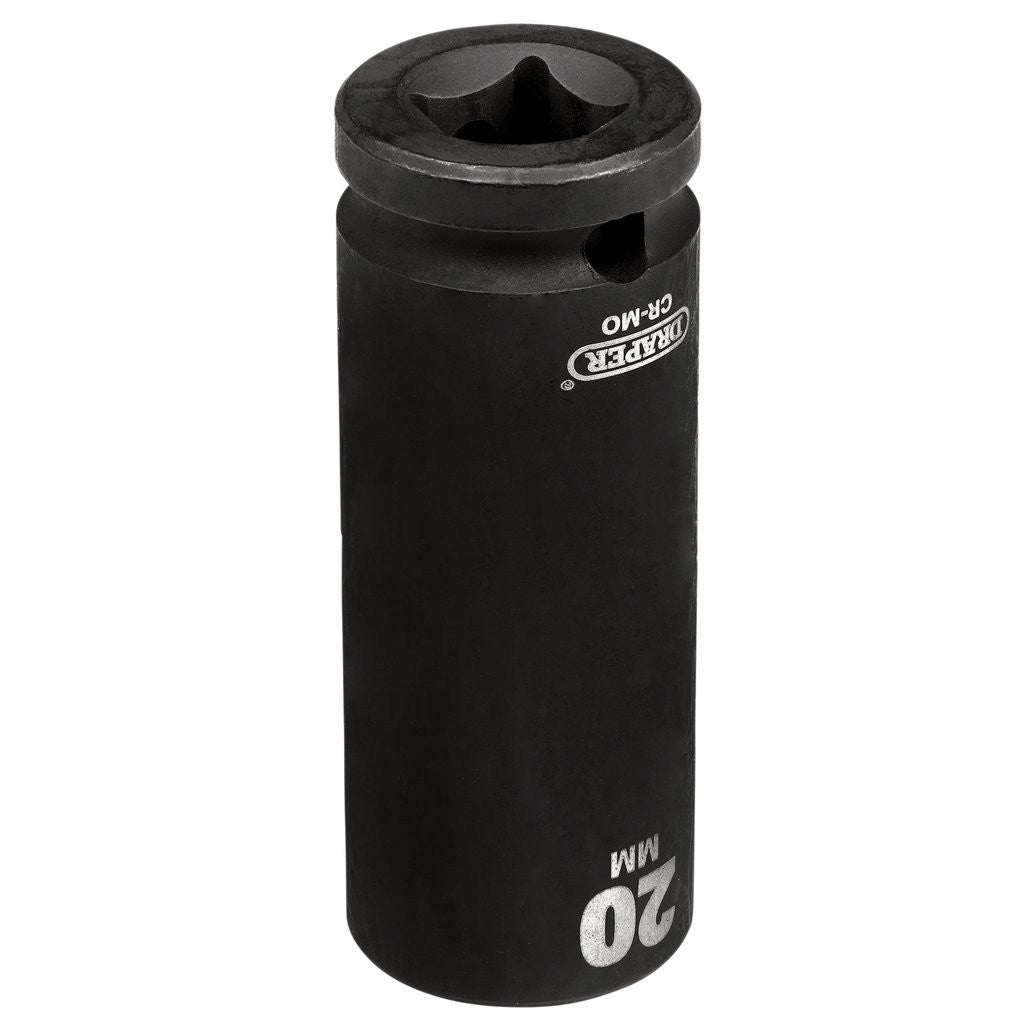 Draper Hi-TORQ® Deep Impact Socket, 1/2" Sq. Dr., 20mm  20191