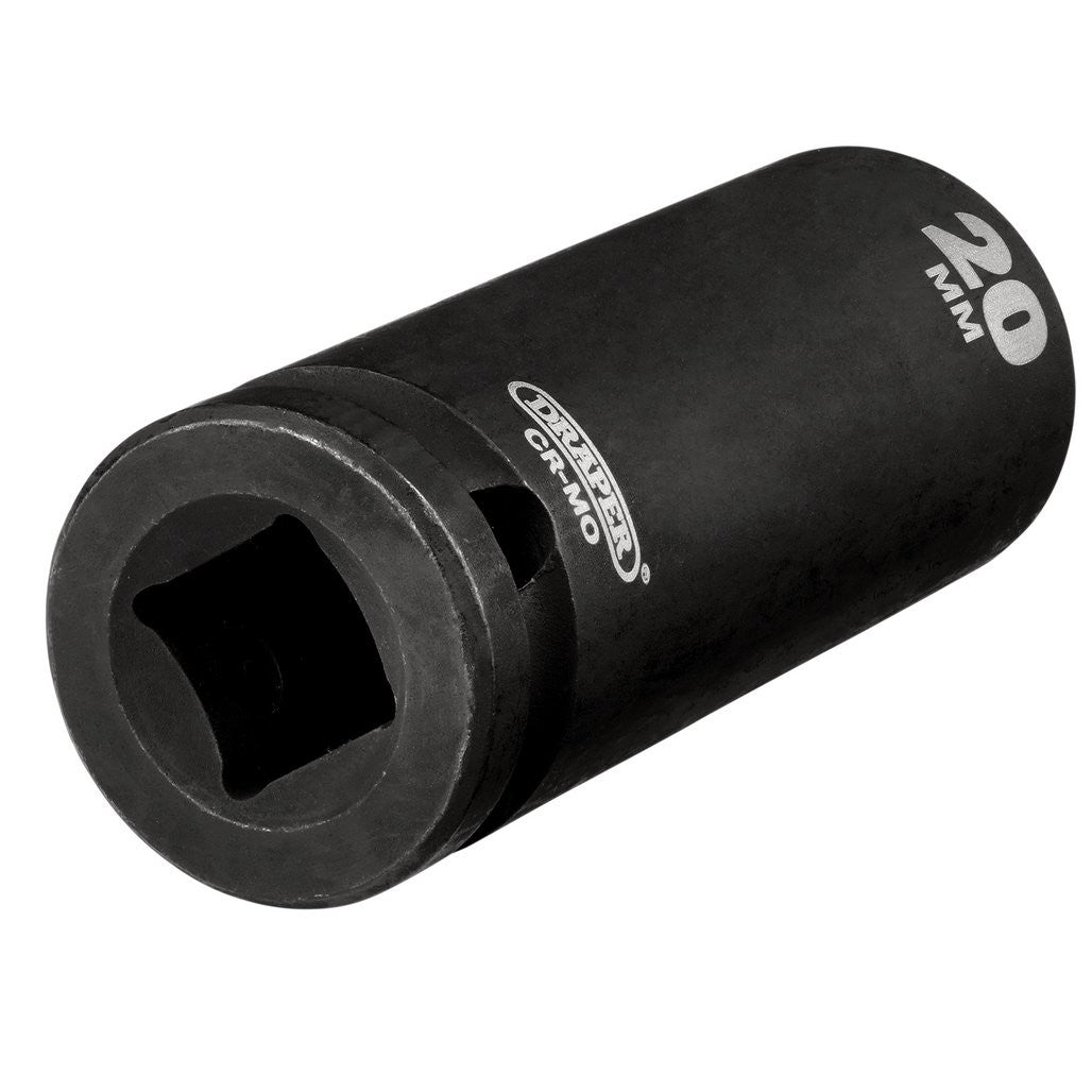 Draper Hi-TORQ® Deep Impact Socket, 1/2" Sq. Dr., 20mm  20191