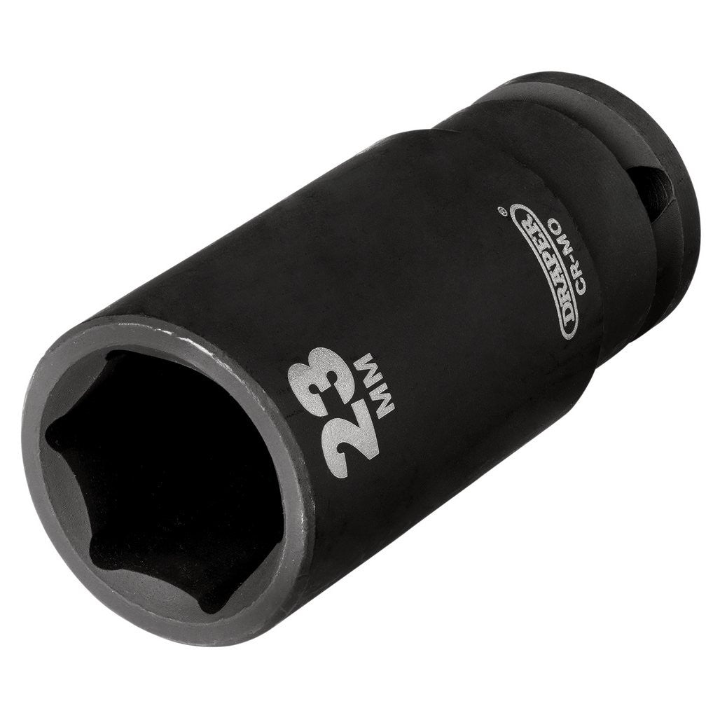 Draper Hi-TORQ® Deep Impact Socket, 1/2" Sq. Dr., 23mm  20192