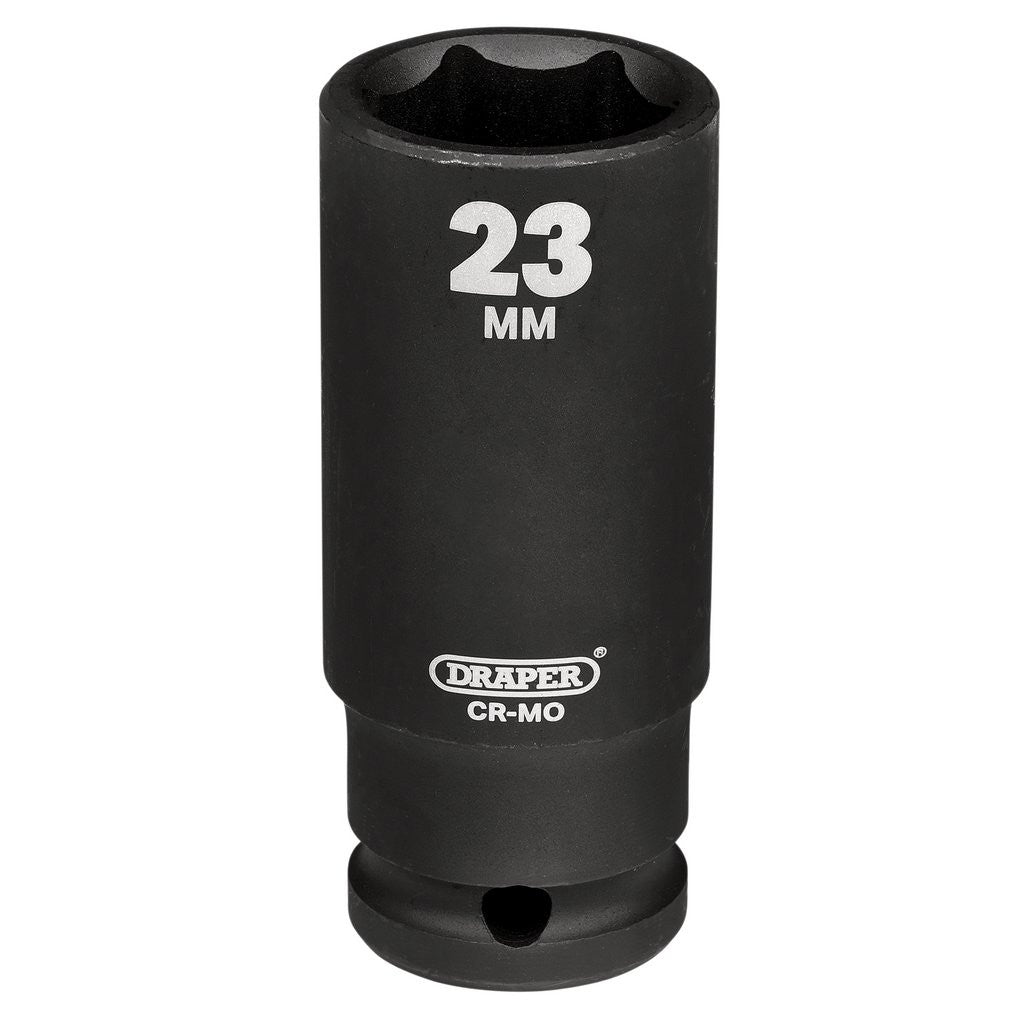 Draper Hi-TORQ® Deep Impact Socket, 1/2" Sq. Dr., 23mm  20192