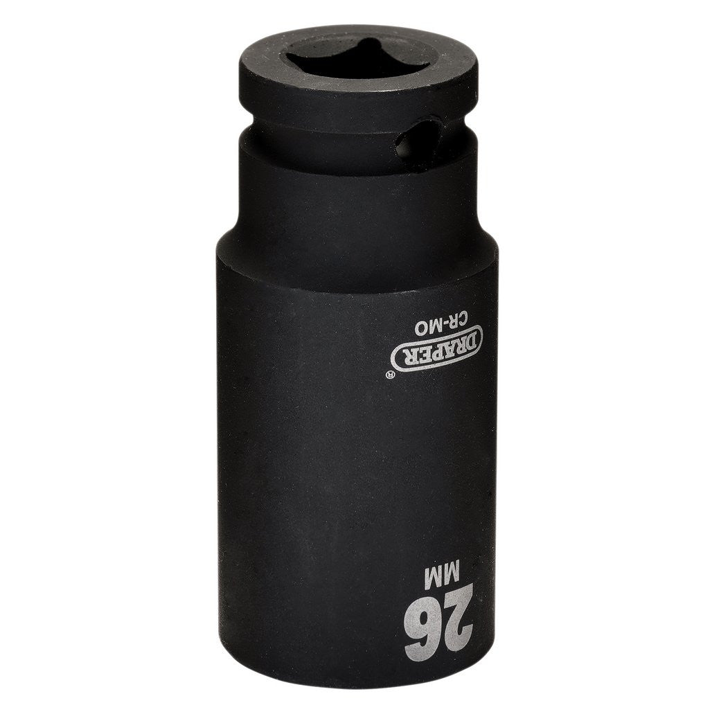 Draper HI-TORQ® Metric Deep Impact Socket, 1/2" Sq. Dr., 26mm   20193