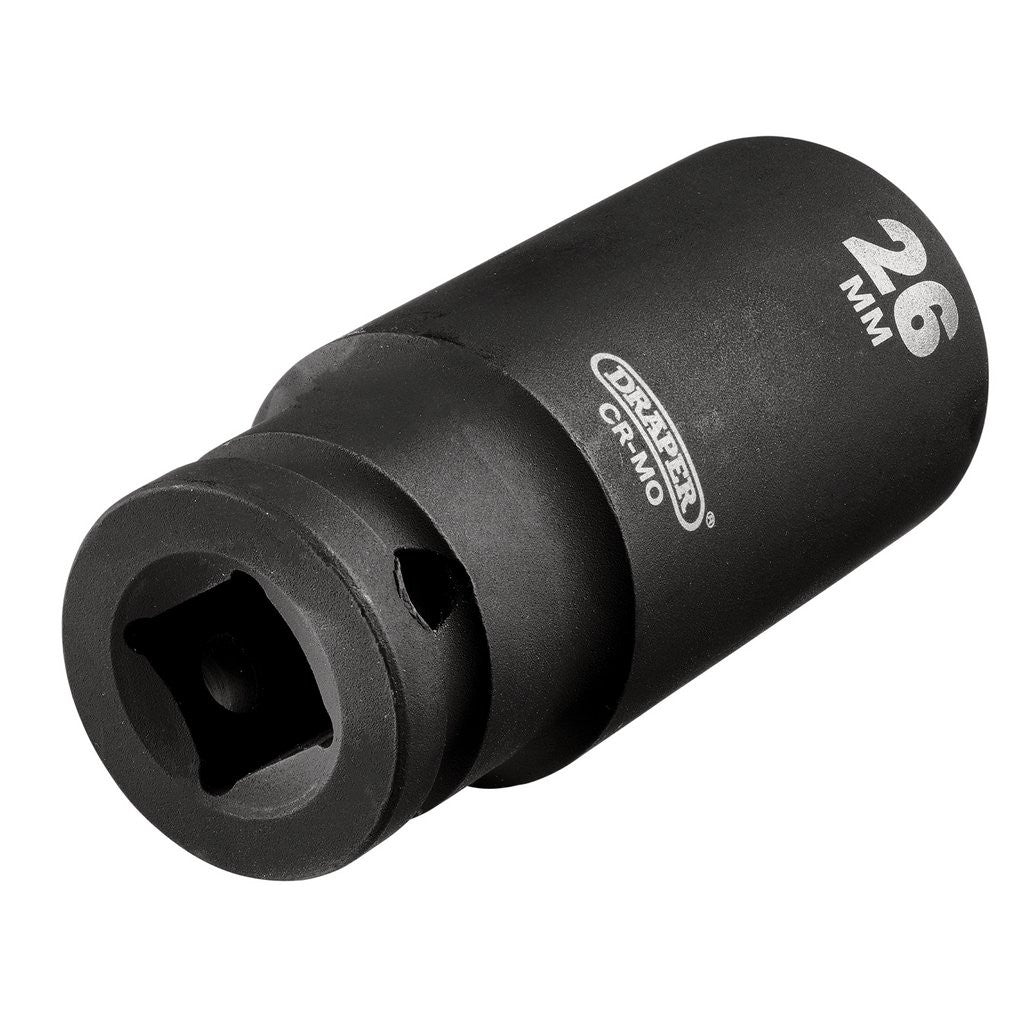 Draper HI-TORQ® Metric Deep Impact Socket, 1/2" Sq. Dr., 26mm   20193