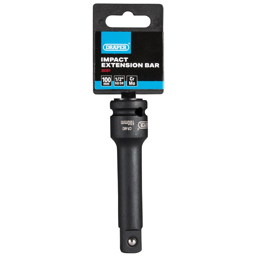 Draper Impact Extension Bar, 1/2" Sq. Dr, 100mm  20201