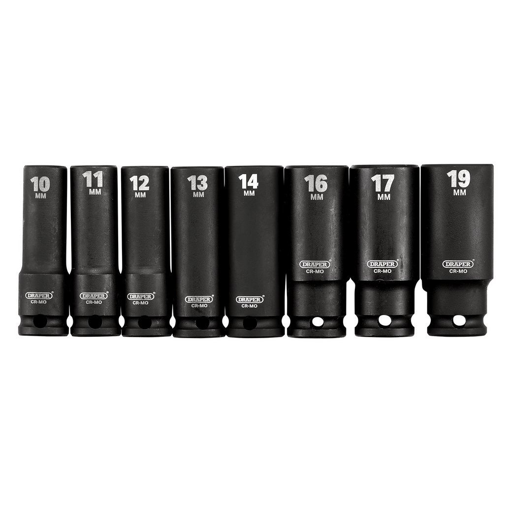 Draper HI-TORQ® Metric Deep Impact Socket Set, 3/8" Sq. Dr. (8 Piece)  20205