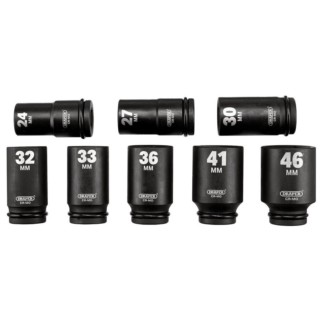 Draper HI-TORQ® Metric Deep Impact Socket Set, 3/4" Sq. Dr. (8 Piece)  20208