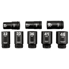 Draper HI-TORQ® Metric Deep Impact Socket Set, 3/4" Sq. Dr. (8 Piece)  20208