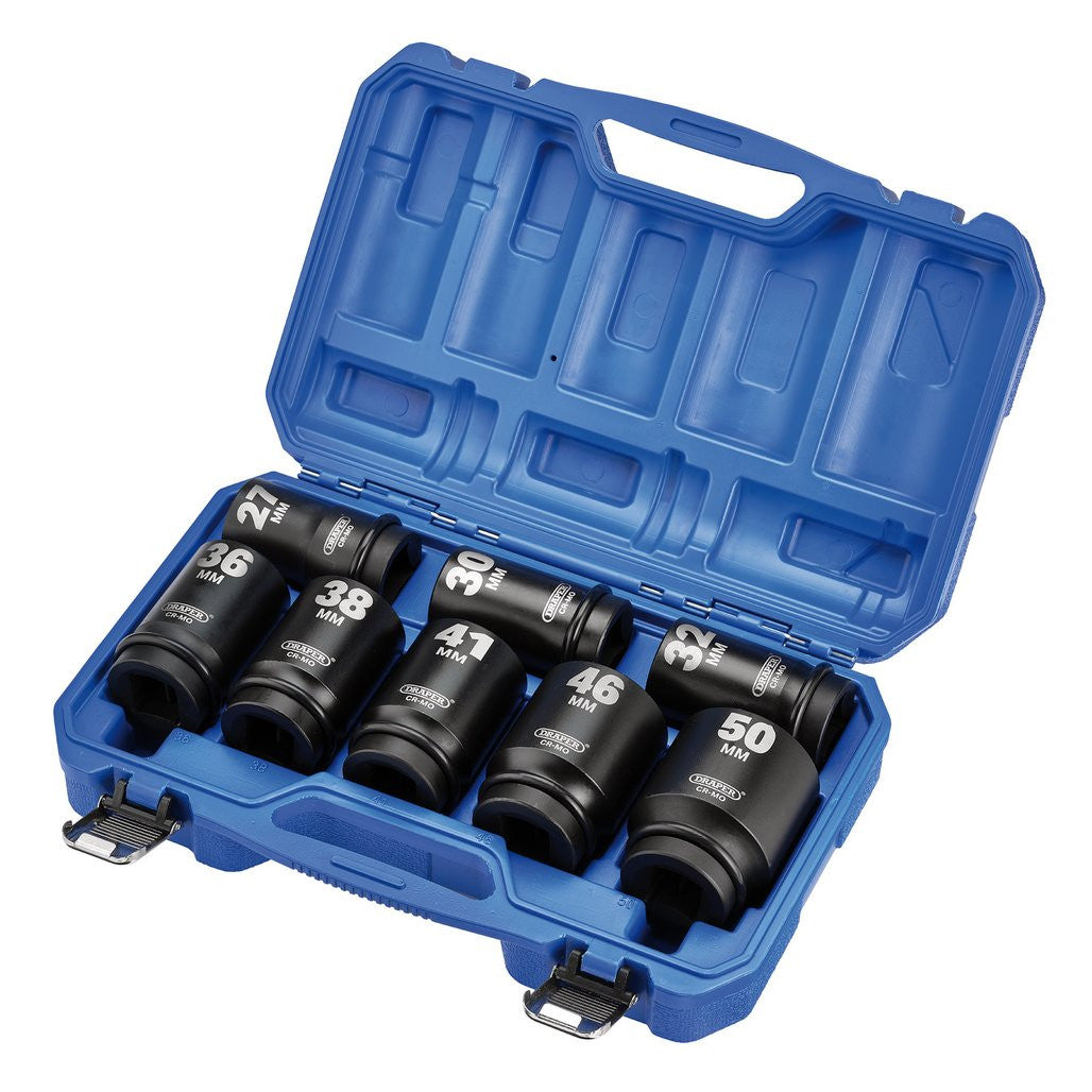 Draper HI-TORQ® Metric Deep Impact Socket Set, 1" Sq. Dr. (8 Piece)  20210
