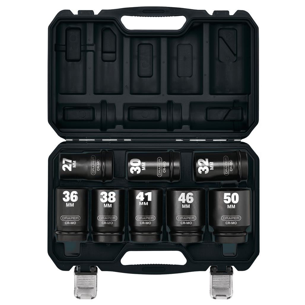 Draper HI-TORQ® Metric Deep Impact Socket Set, 1" Sq. Dr. (8 Piece)  20210