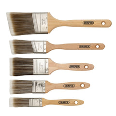 Draper Wood Handle Paint Brush Set (5 Piece)  20445