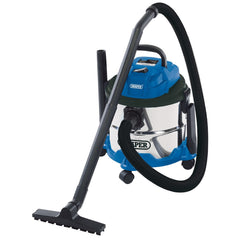 Draper 230V Wet and Dry Vacuum Cleaner with Stainless Steel Tank, 15L, 1250W  20514