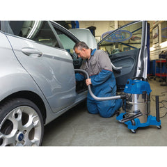 Draper 230V Wet and Dry Vacuum Cleaner with Stainless Steel Tank, 30L, 1600W  20523