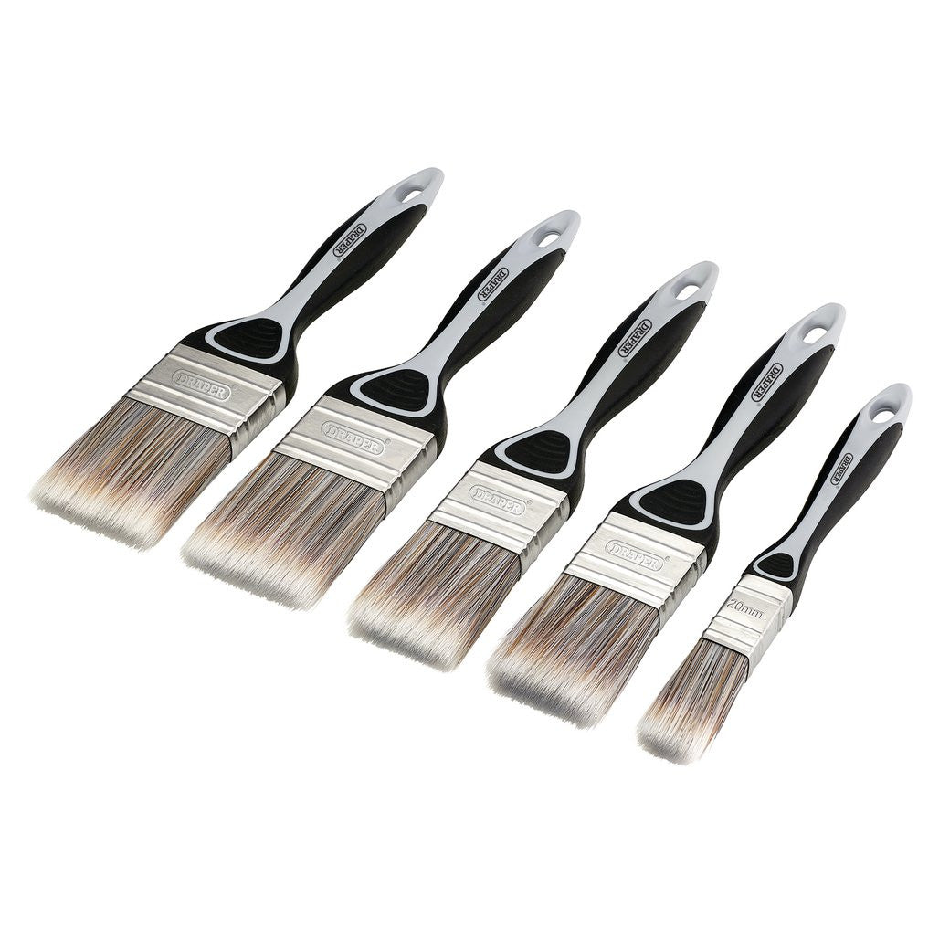 Draper Soft Grip Flat Paint Brush Set (5 Piece)  20618