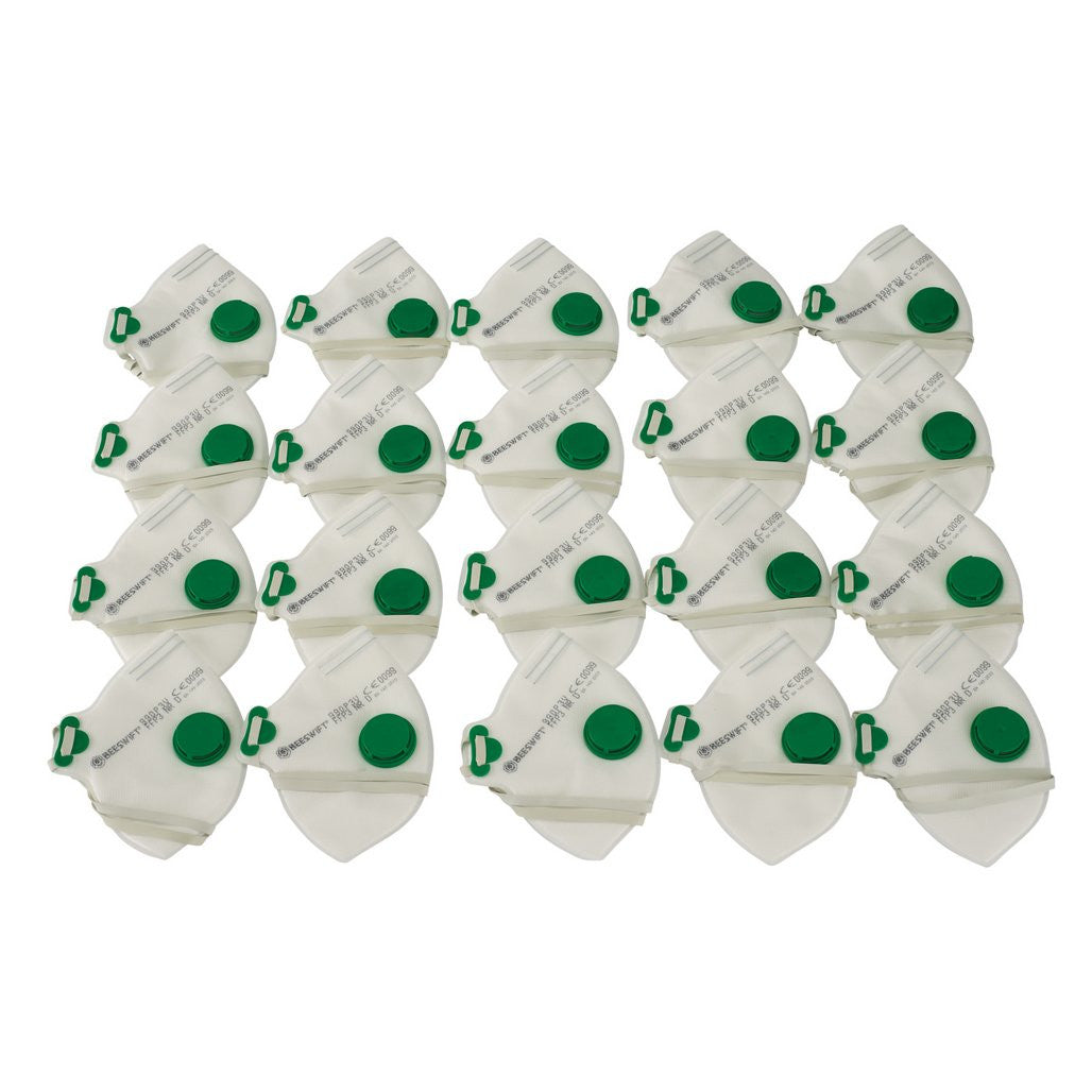 Draper FFP3 Fold Flat Mask SI MOD, White (Pack of 20) 20628