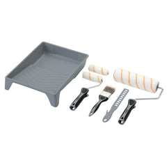 Draper Medium Pile Polyester Paint Roller and Brush Set with Soft Grip (8 Piece)  20787