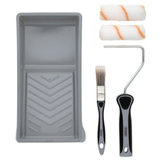 Draper Medium Pile Polyester Paint Roller and Brush Set with Soft Grip (5 Piece)  20796