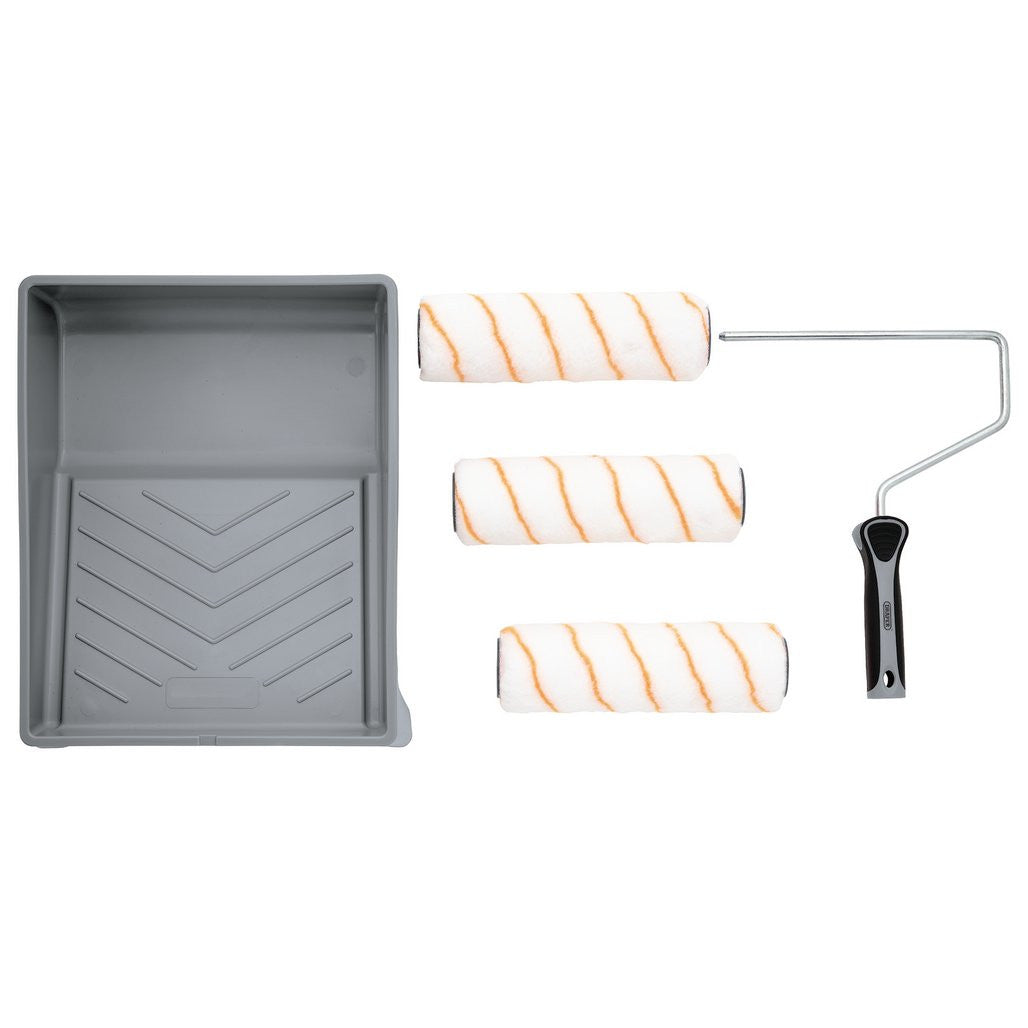 Draper Medium Pile Polyester Paint Roller Set with Soft Grip (5 Piece)  20945