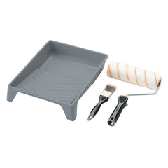 Draper Medium Pile Polyester Paint Roller and Brush Set with Soft Grip (4 Piece)  20947