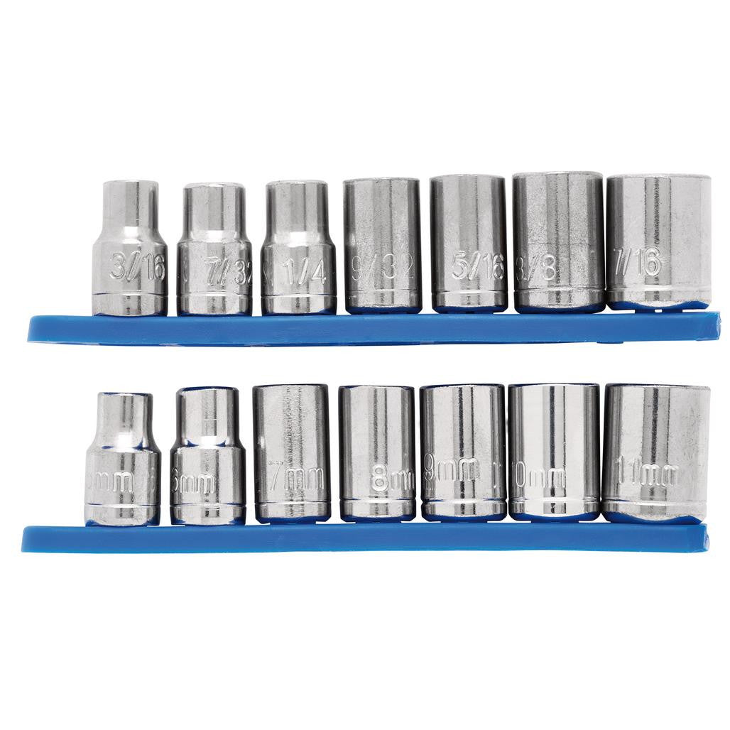 Draper Ratchet Screwdriver Socket and Bit Set, 1/4" Sq. Dr. (40 Piece)   21010