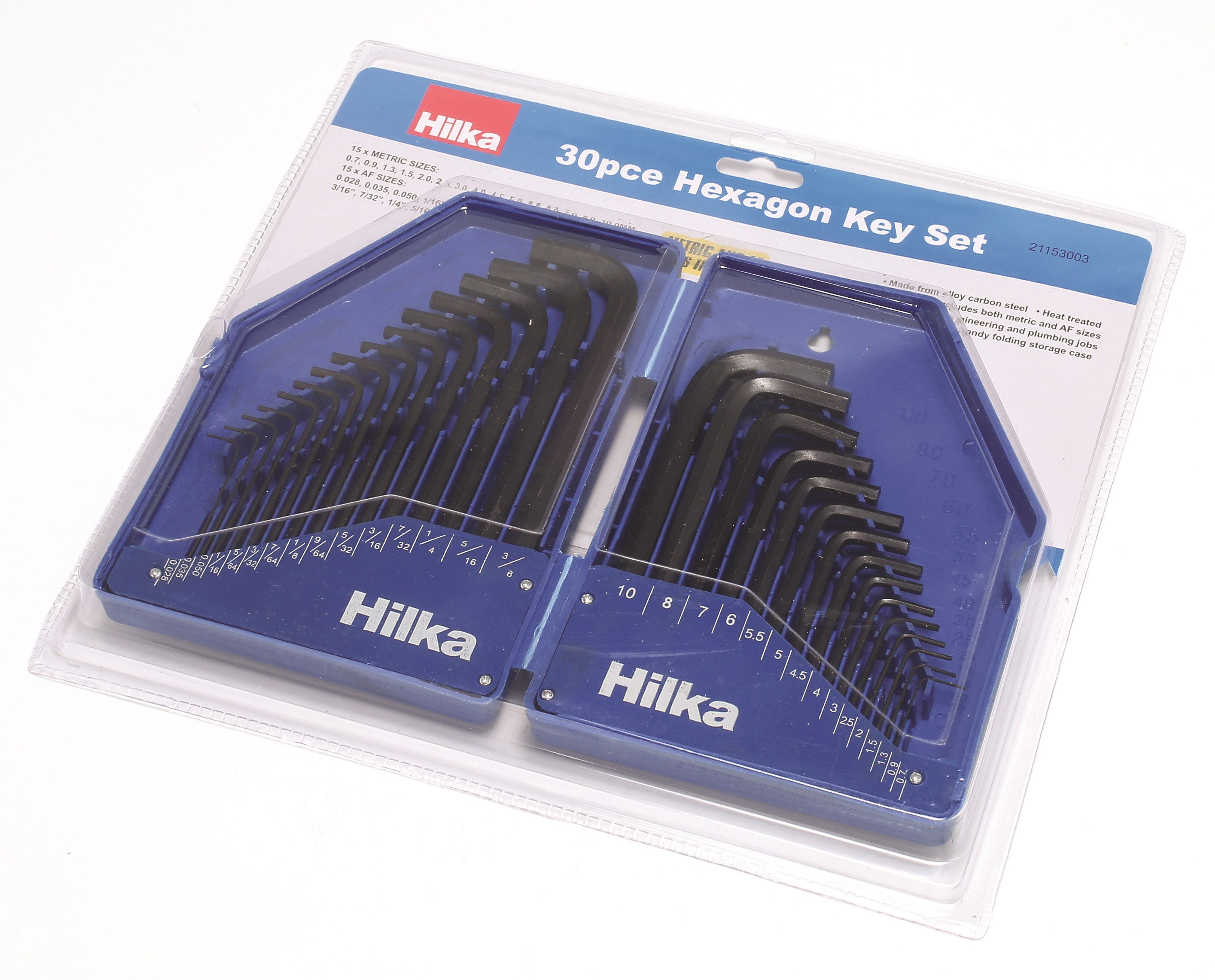 Hilka 30 pce Hex Key Set in Folding Case 21153003