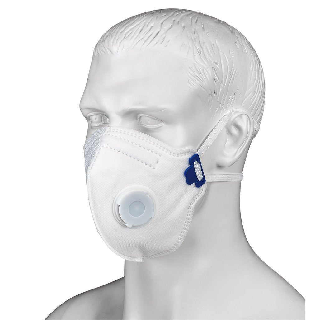 Draper FPP3 NR Vertical Fold Flat Face Masks with Valve (Pack of 10)