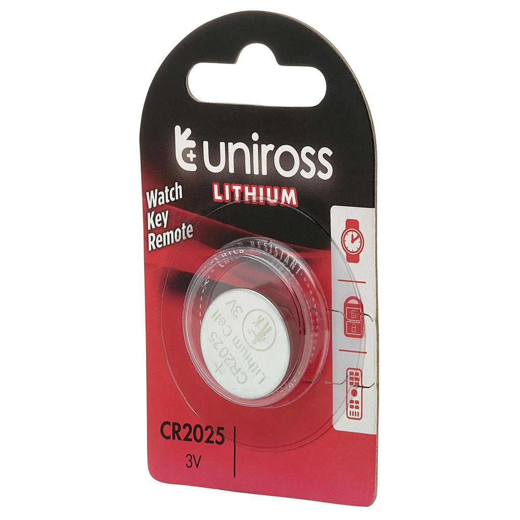 Draper Uniross Lithium Coin Cell CR2025 Battery 21594
