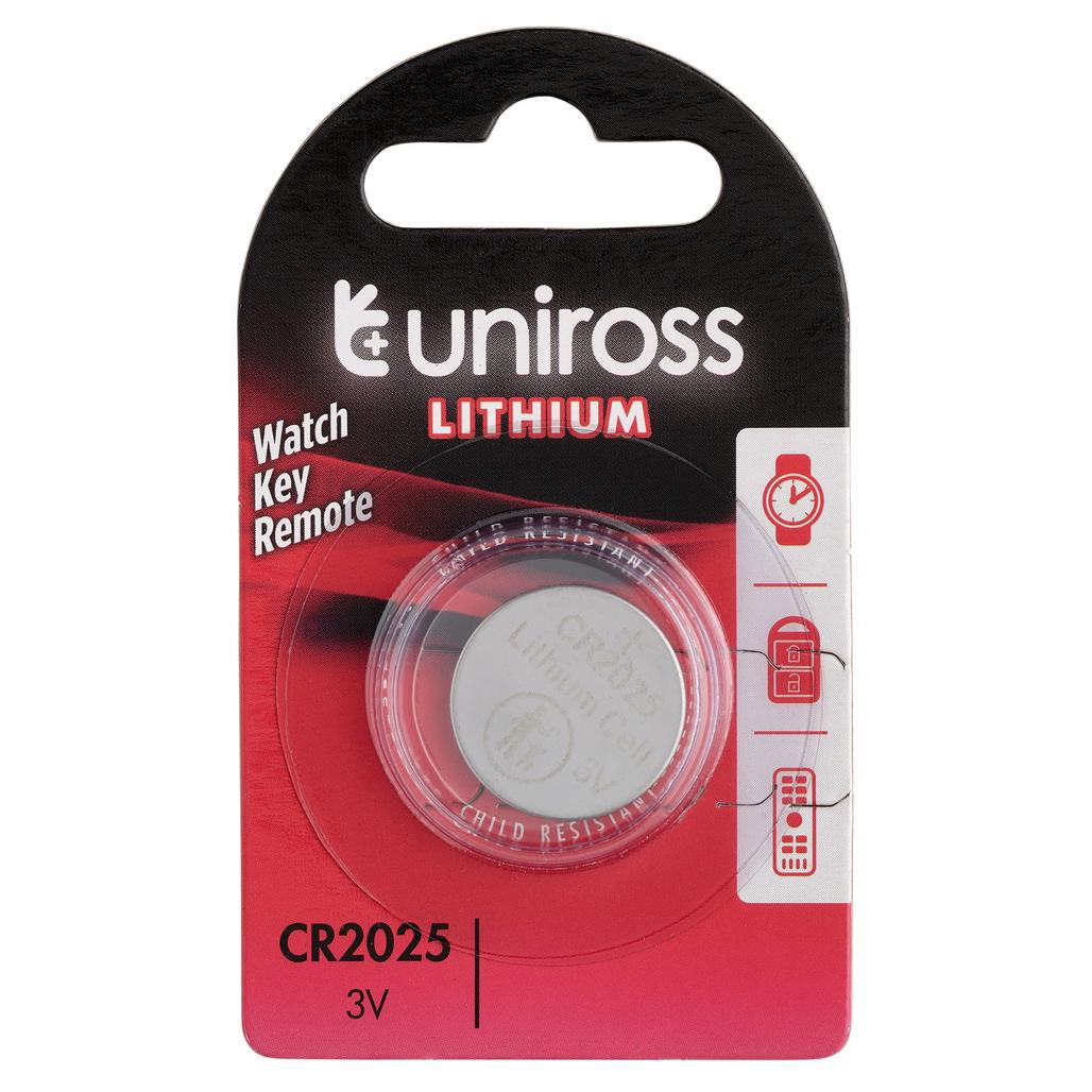 Draper Uniross Lithium Coin Cell CR2025 Battery 21594