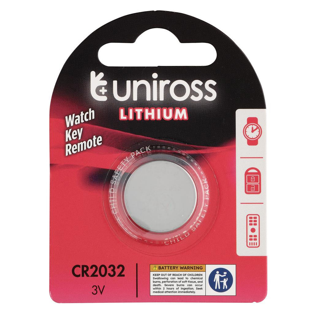 Draper Uniross Lithium Coin Cell CR2032 Battery 21595