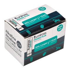 Draper Uniross LR03 AAA Power Plus Alkaline Batteries (Pack of 24)