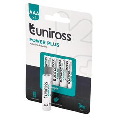 Draper Uniross LR03 AAA Power Plus Alkaline Batteries (Pack of 4)
