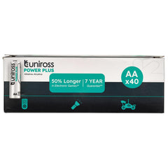 Draper Uniross LR6 AA Power Plus Alkaline Batteries (Pack of 40)